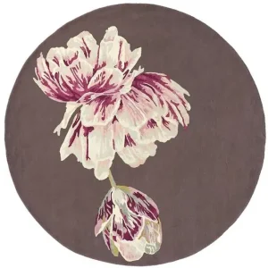 Vloerkleed Aubergine 56005 Tranquility Round Goedkoop